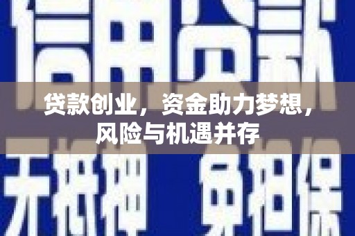 荔湾贷款创业，资金助力梦想，风险与机遇并存