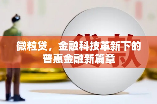 荔湾微粒贷，金融科技革新下的普惠金融新篇章