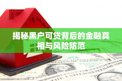 荔湾揭秘黑户可贷背后的金融真相与风险防范