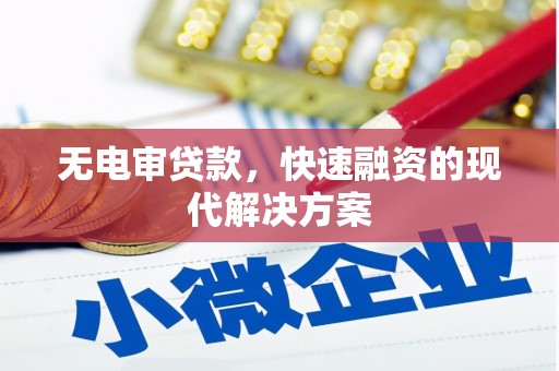荔湾无电审贷款，快速融资的现代解决方案