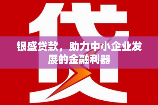 荔湾银盛贷款，助力中小企业发展的金融利器