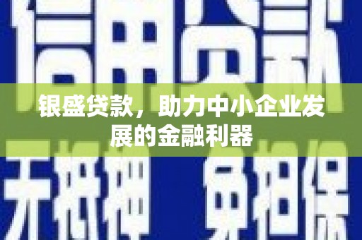 荔湾银盛贷款，助力中小企业发展的金融利器