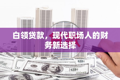 荔湾白领贷款，现代职场人的财务新选择