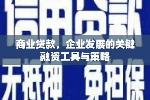 荔湾商业贷款，企业发展的关键融资工具与策略