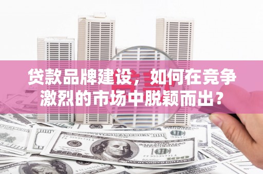 荔湾贷款品牌建设，如何在竞争激烈的市场中脱颖而出？
