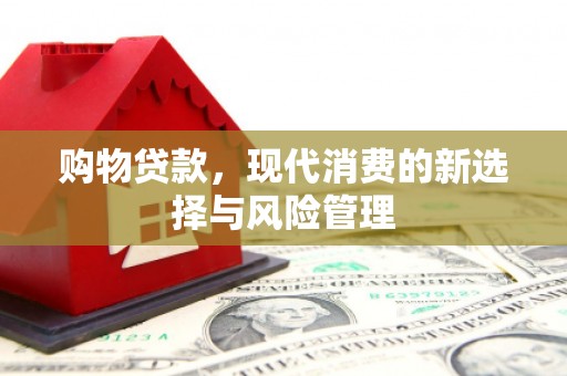 荔湾购物贷款，现代消费的新选择与风险管理