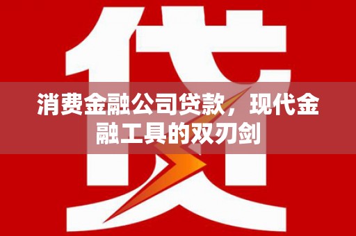 荔湾消费金融公司贷款，现代金融工具的双刃剑
