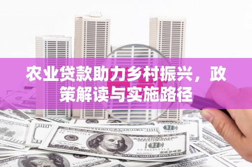 荔湾农业贷款助力乡村振兴，政策解读与实施路径