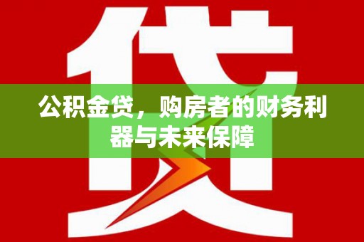 荔湾公积金贷，购房者的财务利器与未来保障