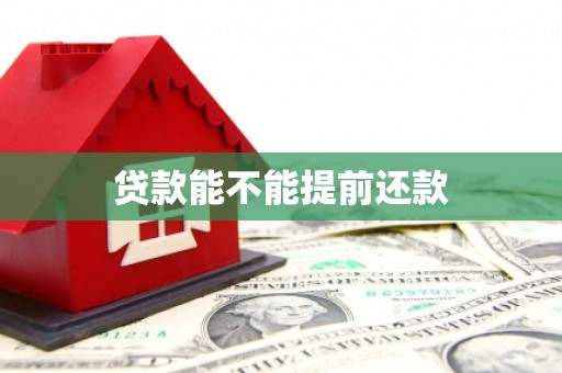 荔湾贷款能不能提前还款