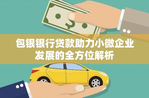 荔湾包银银行贷款助力小微企业发展的全方位解析