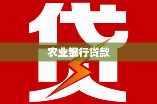 荔湾农业银行贷款
