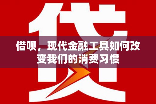 荔湾借呗，现代金融工具如何改变我们的消费习惯