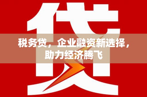 荔湾税务贷，企业融资新选择，助力经济腾飞