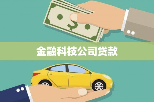 荔湾金融科技公司贷款