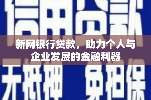 荔湾新网银行贷款，助力个人与企业发展的金融利器