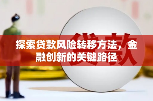 荔湾探索贷款风险转移方法，金融创新的关键路径