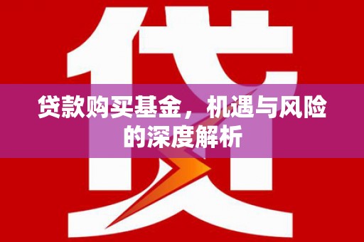 荔湾贷款购买基金，机遇与风险的深度解析