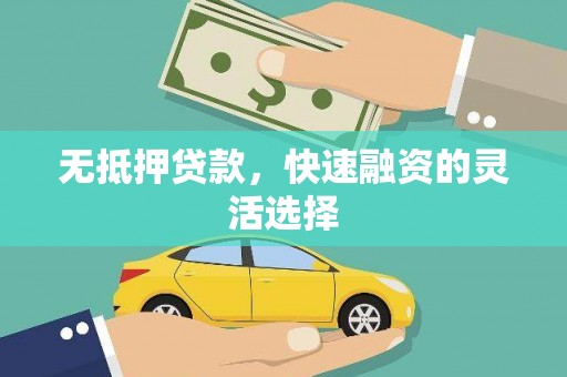 荔湾无抵押贷款，快速融资的灵活选择