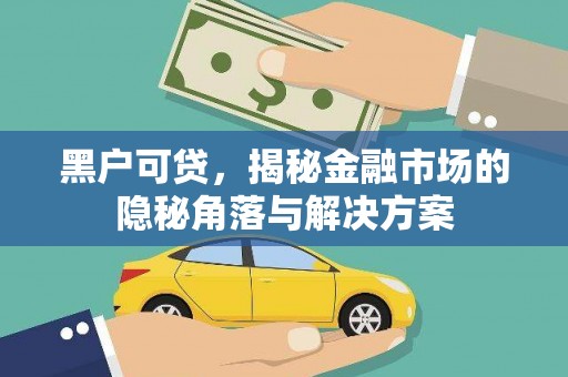 荔湾黑户可贷，揭秘金融市场的隐秘角落与解决方案