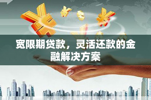 荔湾宽限期贷款，灵活还款的金融解决方案