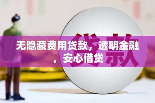 荔湾无隐藏费用贷款，透明金融，安心借贷