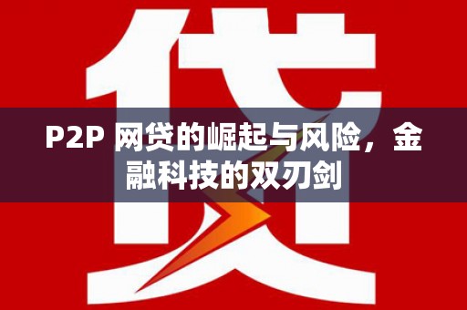 荔湾P2P 网贷的崛起与风险，金融科技的双刃剑
