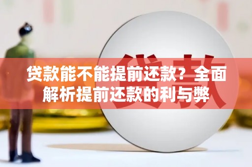 荔湾贷款能不能提前还款？全面解析提前还款的利与弊