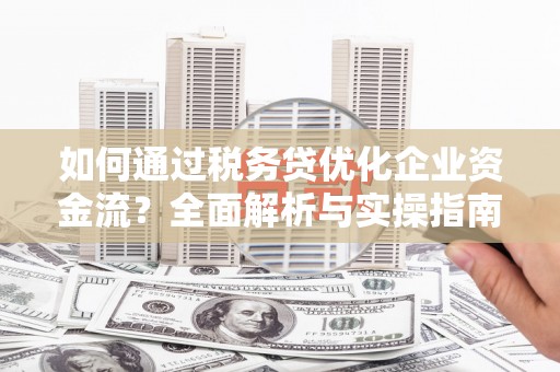 荔湾如何通过税务贷优化企业资金流？全面解析与实操指南