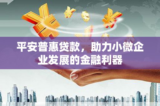 荔湾平安普惠贷款，助力小微企业发展的金融利器