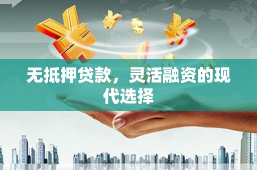 荔湾无抵押贷款，灵活融资的现代选择
