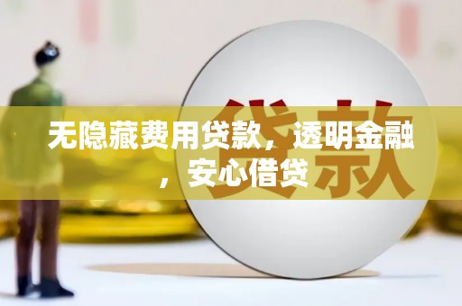 荔湾无隐藏费用贷款，透明金融，安心借贷