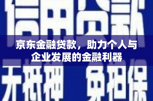 荔湾京东金融贷款，助力个人与企业发展的金融利器