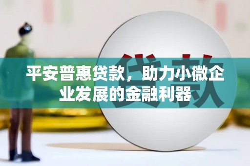 荔湾平安普惠贷款，助力小微企业发展的金融利器