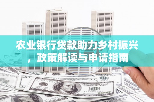 荔湾农业银行贷款助力乡村振兴，政策解读与申请指南
