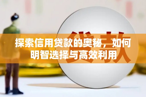 荔湾探索信用贷款的奥秘，如何明智选择与高效利用