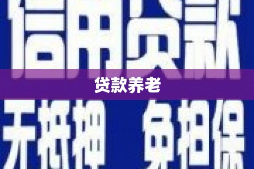 荔湾贷款养老