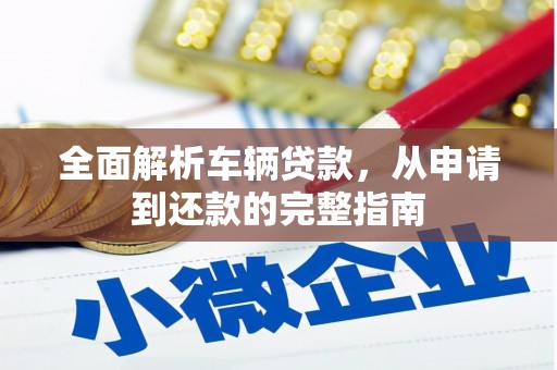 荔湾全面解析车辆贷款，从申请到还款的完整指南