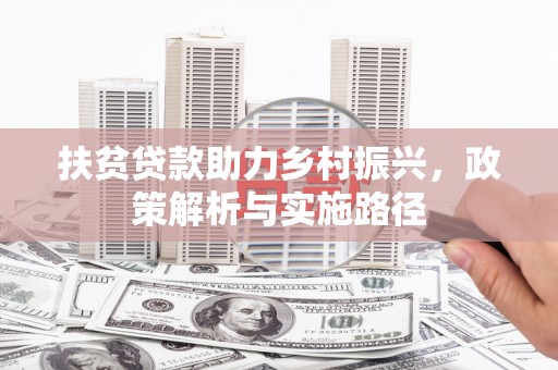 荔湾扶贫贷款助力乡村振兴，政策解析与实施路径