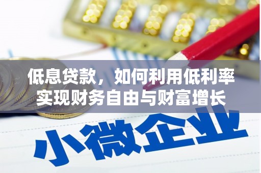 荔湾低息贷款，如何利用低利率实现财务自由与财富增长